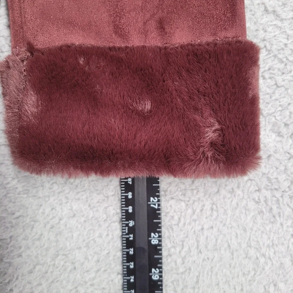 BANANA‎ Republic Factory Size MEDIUM TALL Bordeaux Faux Shearling Coat